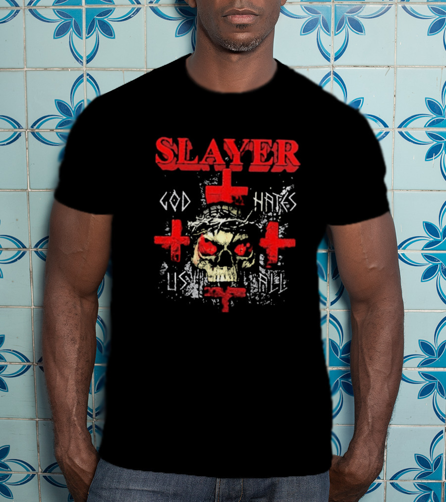Slayer God Hates Us All Skull Cross 25th Anniversary T-Shirt