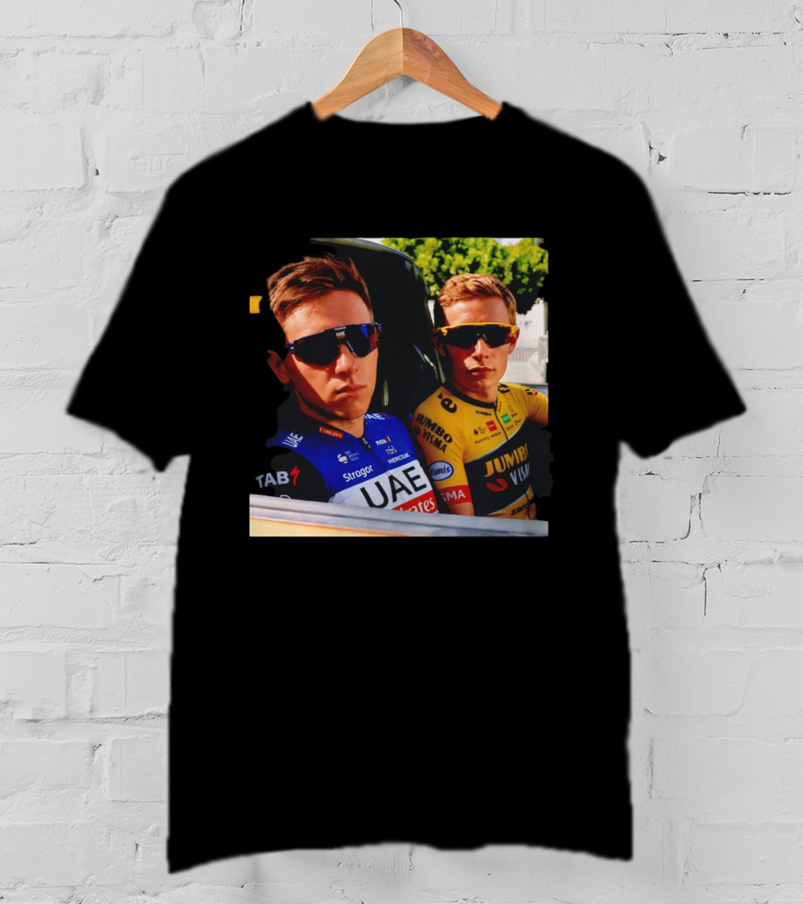 UAE Team Emirates And Jumbo Visma Cycling Rivals Tadej Pogačar Jonas Vingegaard T-Shirt