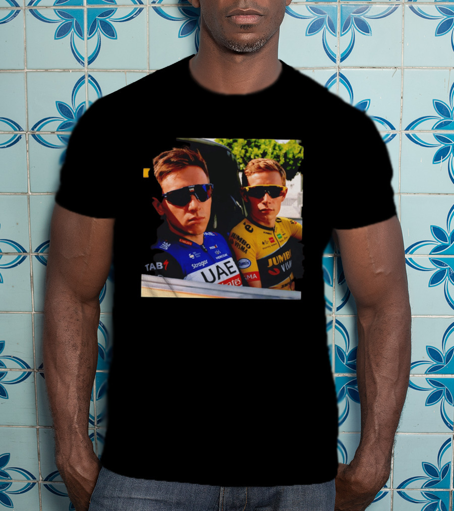 UAE Team Emirates And Jumbo Visma Cycling Rivals Tadej Pogačar Jonas Vingegaard T-Shirt