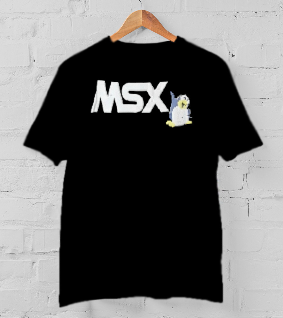 MSX Classic Pixel Penguin Video Game T-Shirt