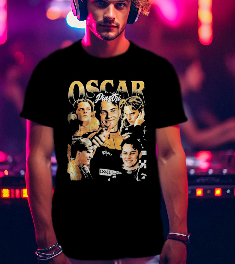 Oscar Piastri Splunk Dell Collage 2026 T-Shirt