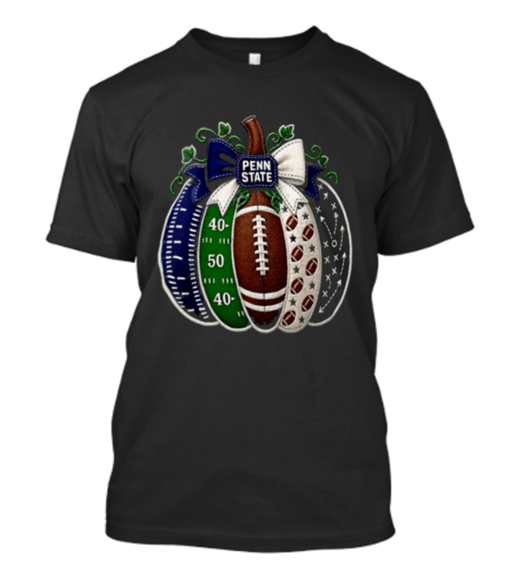 Penn State Football Pumpkin Fall Sports Season Football Decor T-Shirt