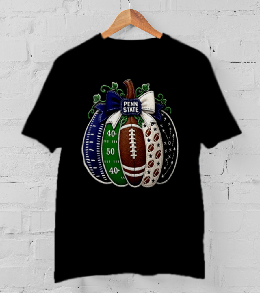 Penn State Football Pumpkin Fall Sports Season Football Decor T-Shirt