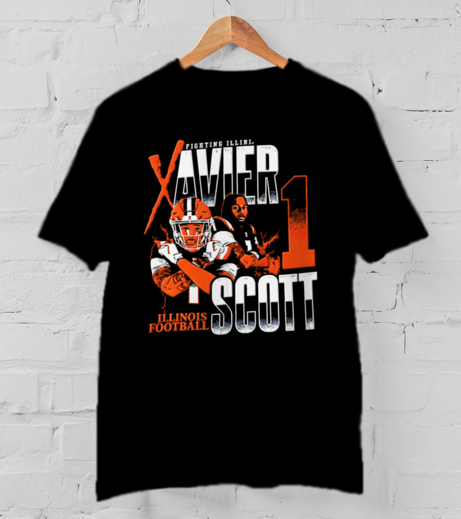 Illinois Fighting Illini Football Xavier Scott 1 T-Shirt