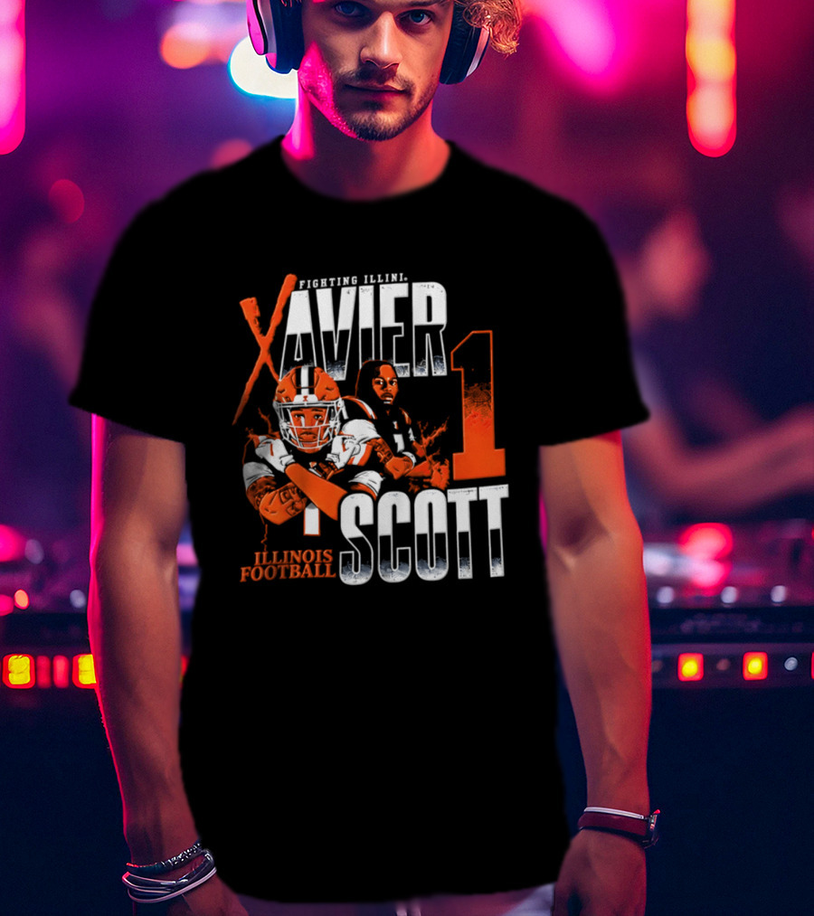 Illinois Fighting Illini Football Xavier Scott 1 T-Shirt
