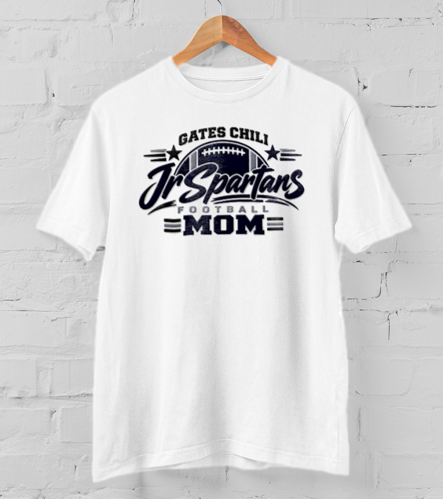 Gates Chili Jr Spartans Football Mom Starry Touchdown T-Shirt