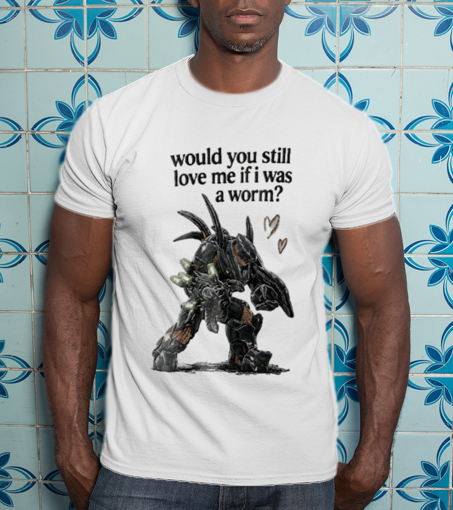 Halo Would You Still Love Me If I Was A Worm Hunter Heavy Armor Hearts T-Shirt