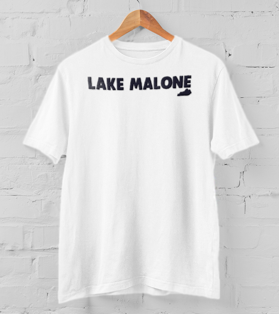 Lake Malone Kentucky State Map Dark Blue T-Shirt