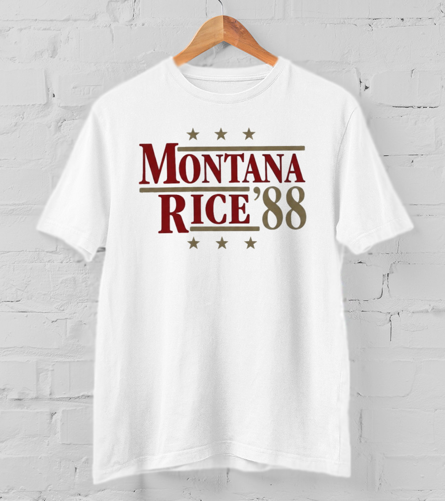Montana Rice '88 Vintage Style With Stars T-Shirt
