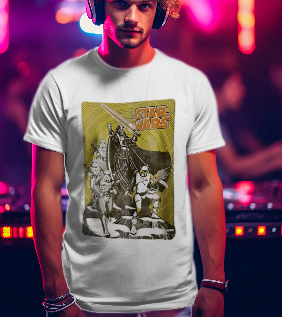 Star Wars Darth Vader Boba Fett Stormtroopers Comic Cover T-Shirt