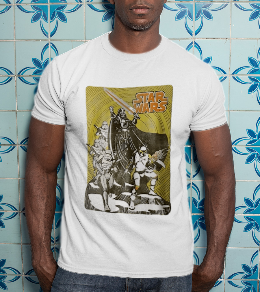 Star Wars Darth Vader Boba Fett Stormtroopers Comic Cover T-Shirt