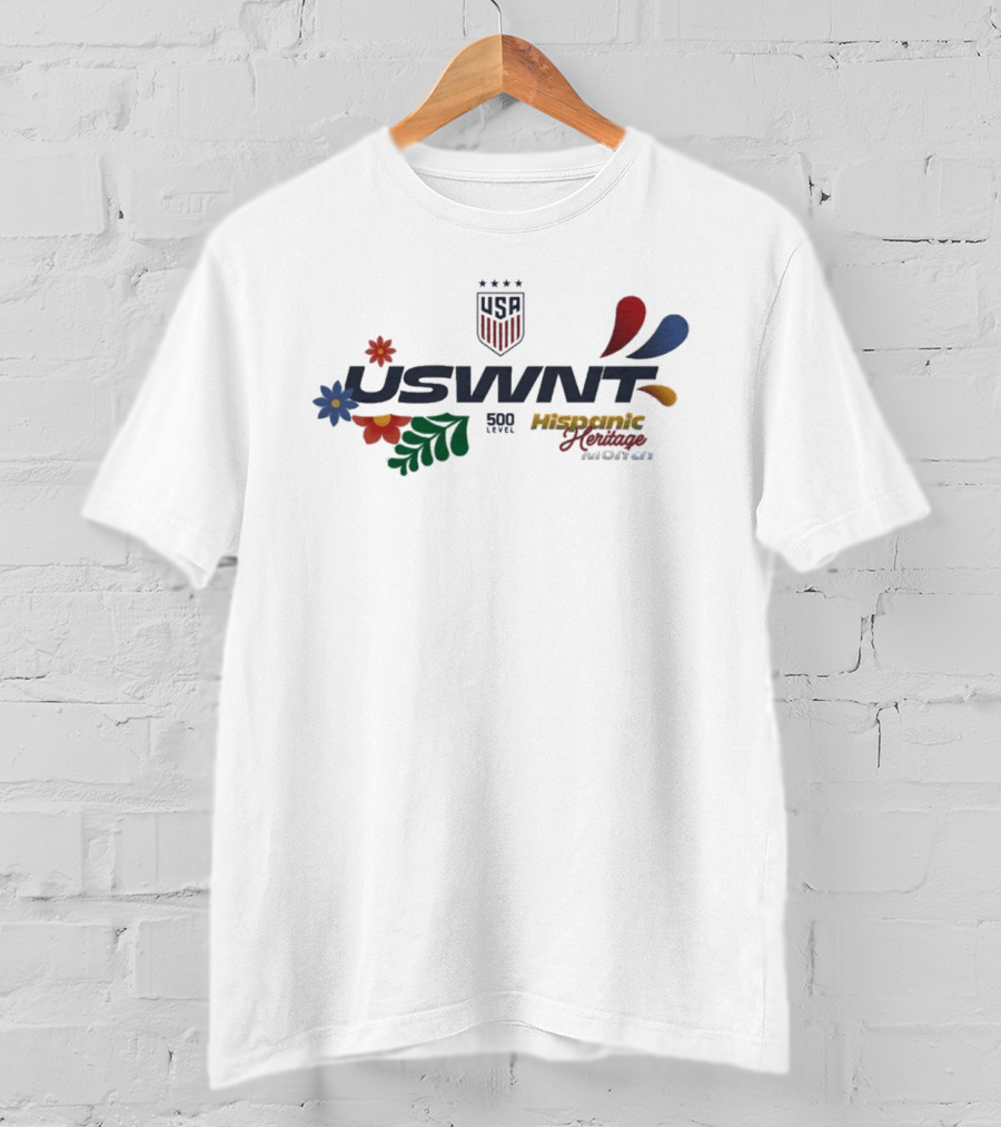 USWNT Hispanic Heritage Month 2026 USA Soccer Floral Celebration T-Shirt