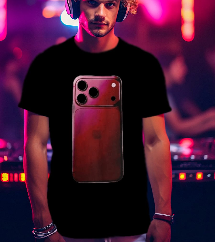 Apple Deep Burgundy Concept Smartphone Rear Camera Island Glass Back T-Shirt