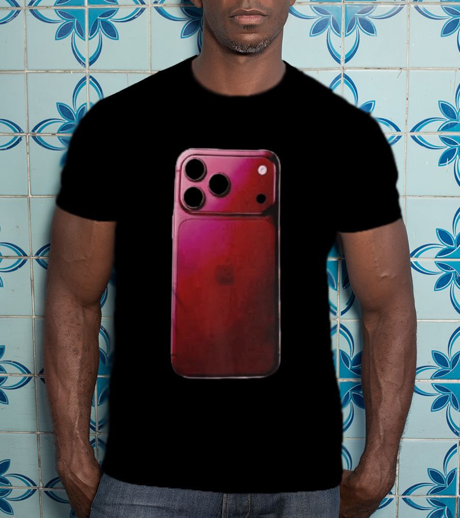 Apple Deep Burgundy Concept Smartphone Rear Camera Island Glass Back T-Shirt