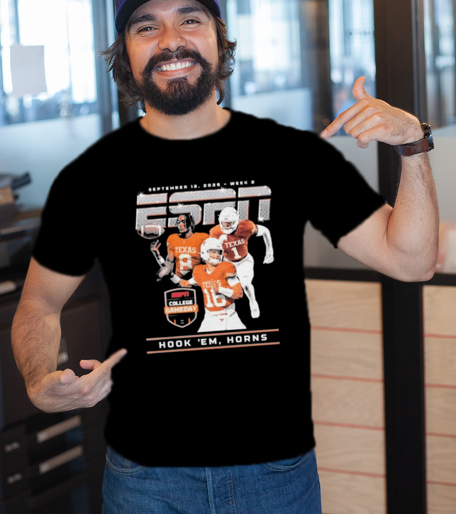 September 12 2026 ESPN College Gameday Texas Longhorns Hook 'Em Horns T-Shirt