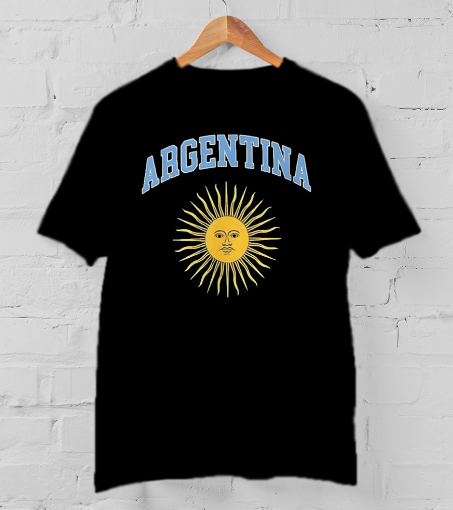 Argentina Sun Symbol Vintage Style Menswear T-Shirt