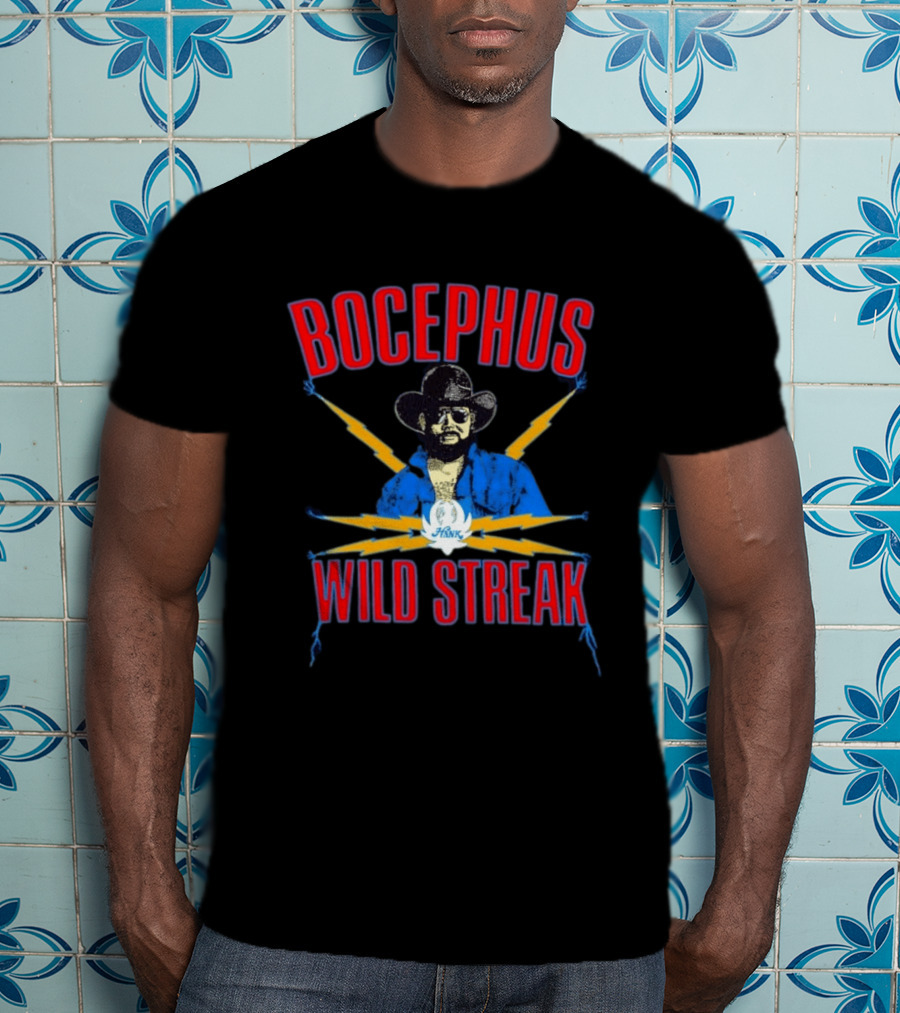 Bocephus Hank Wild Streak Electric Lightning Western T-Shirt