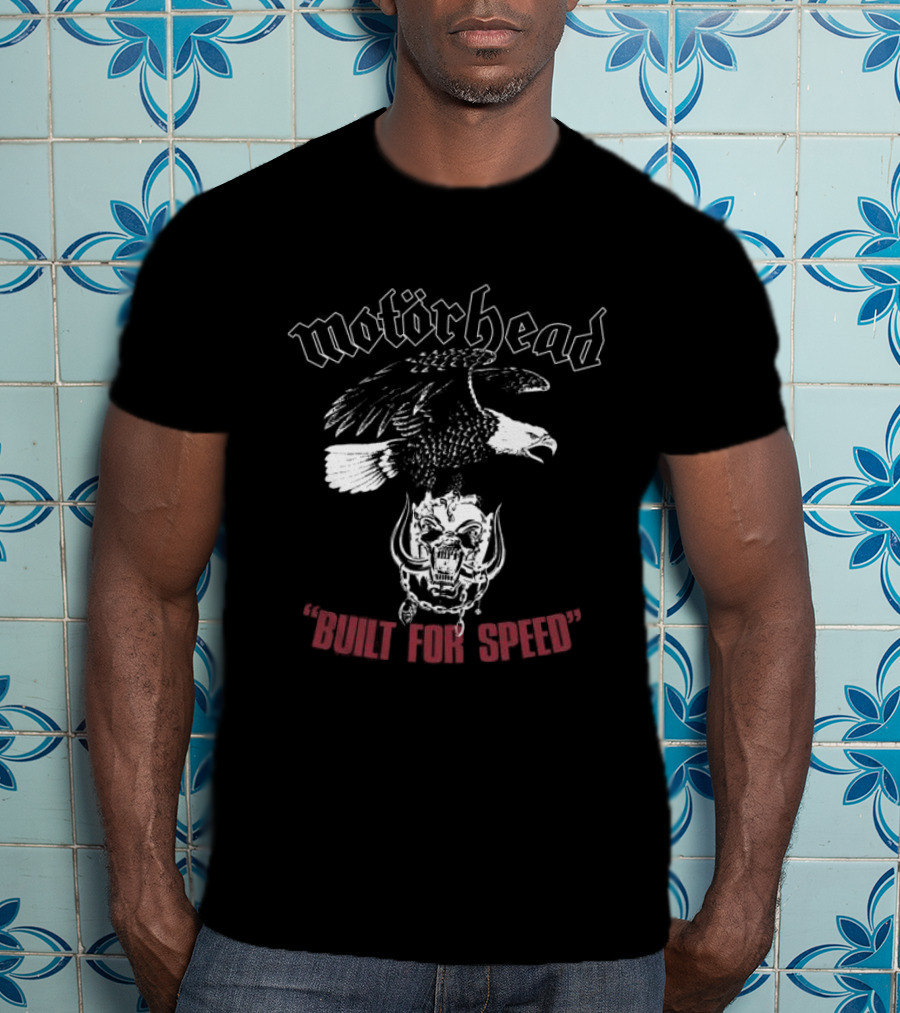 Motorhead Built For Speed Eagle Motif T-Shirt