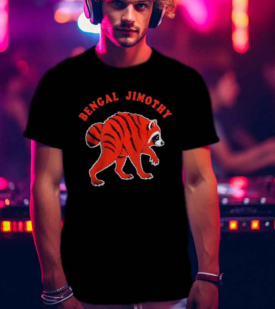 Bengal Jimothy Raccoon Cincinnati Bengals Fan T-Shirt