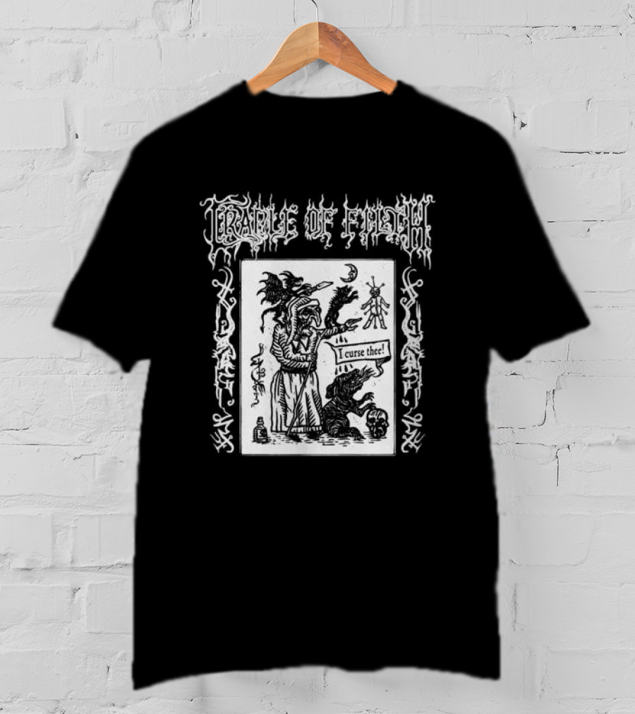 Cradle Of Filth Gothic Halloween I Curse Thee Black T-Shirt