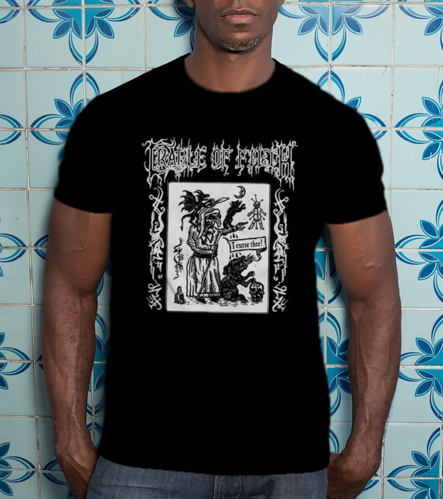 Cradle Of Filth Gothic Halloween I Curse Thee Black T-Shirt