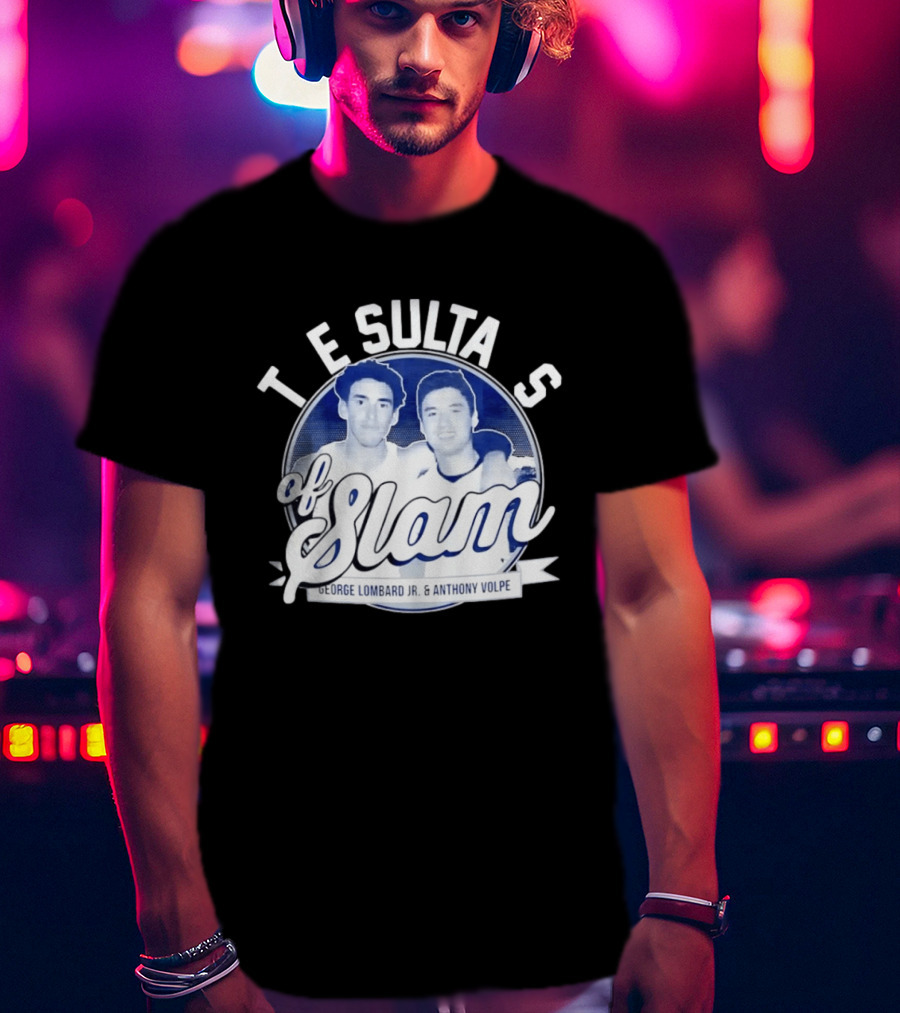 New York Yankees The Sultans Of Slam George Lombard Jr. Anthony Volpe T-Shirt
