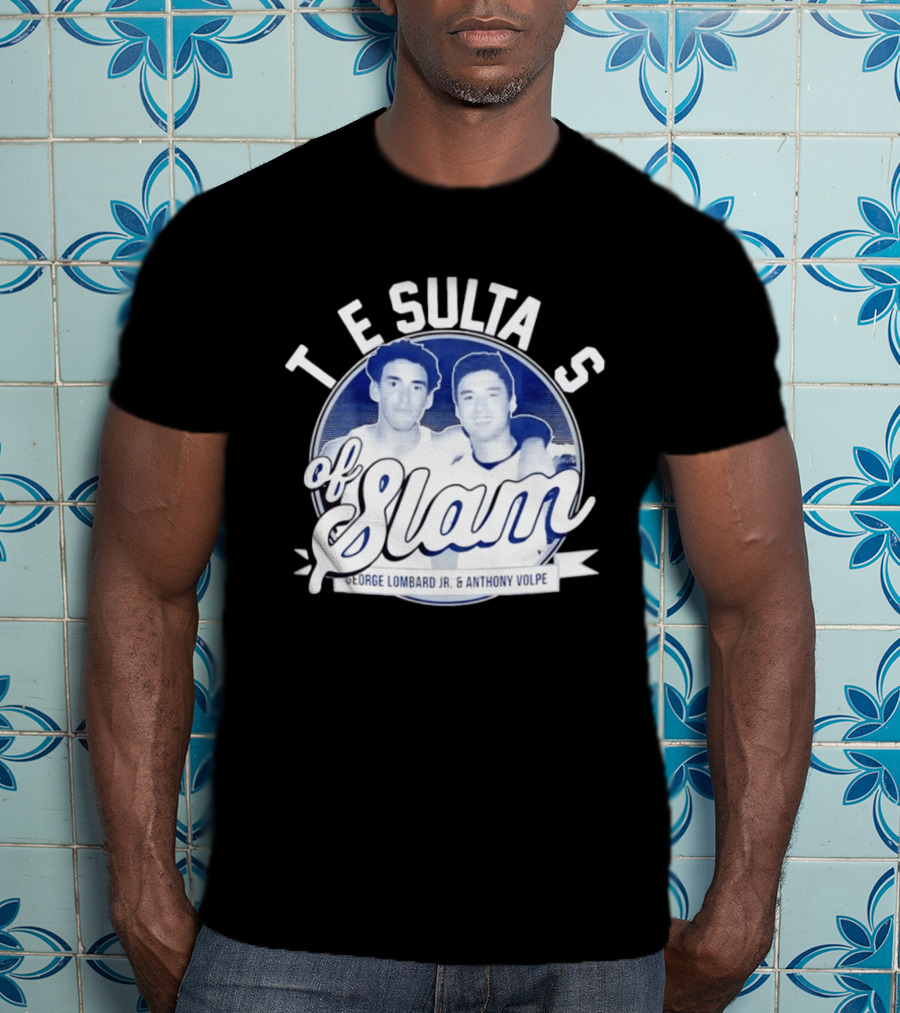 New York Yankees The Sultans Of Slam George Lombard Jr. Anthony Volpe T-Shirt