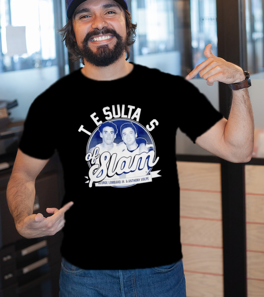New York Yankees The Sultans Of Slam George Lombard Jr. Anthony Volpe T-Shirt
