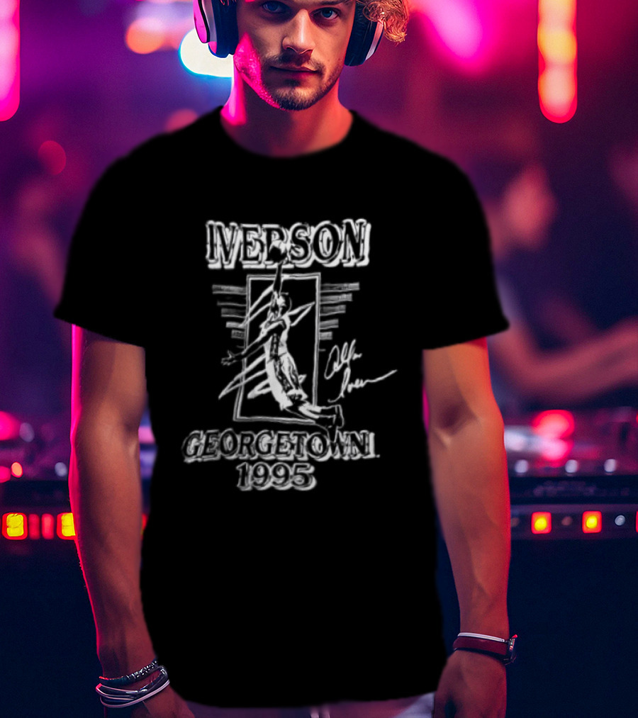 Iverson Georgetown 1995 Allen Iverson Basketball Player T-Shirt