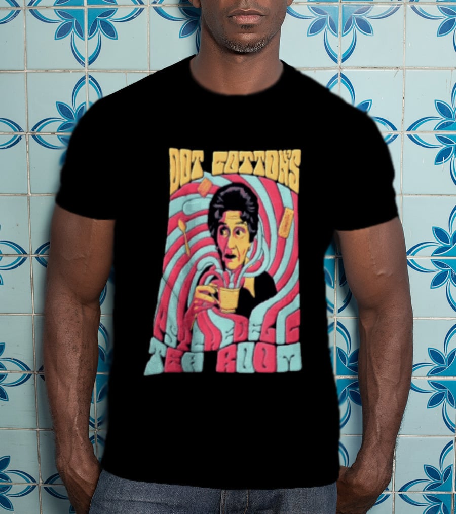 Dot Cotton's Psychedelic Tea Room Eastenders Retro Swirl T-Shirt