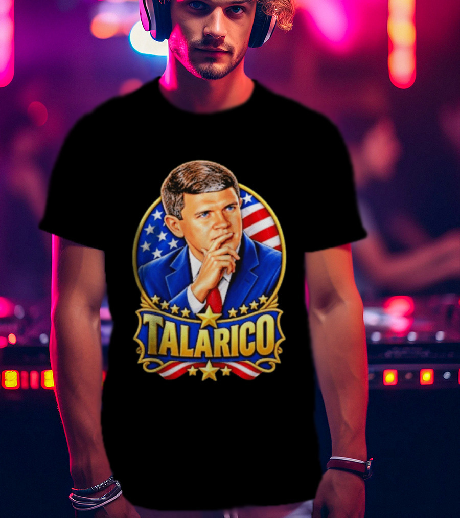 Talarico Presidential Style With American Flag T-Shirt
