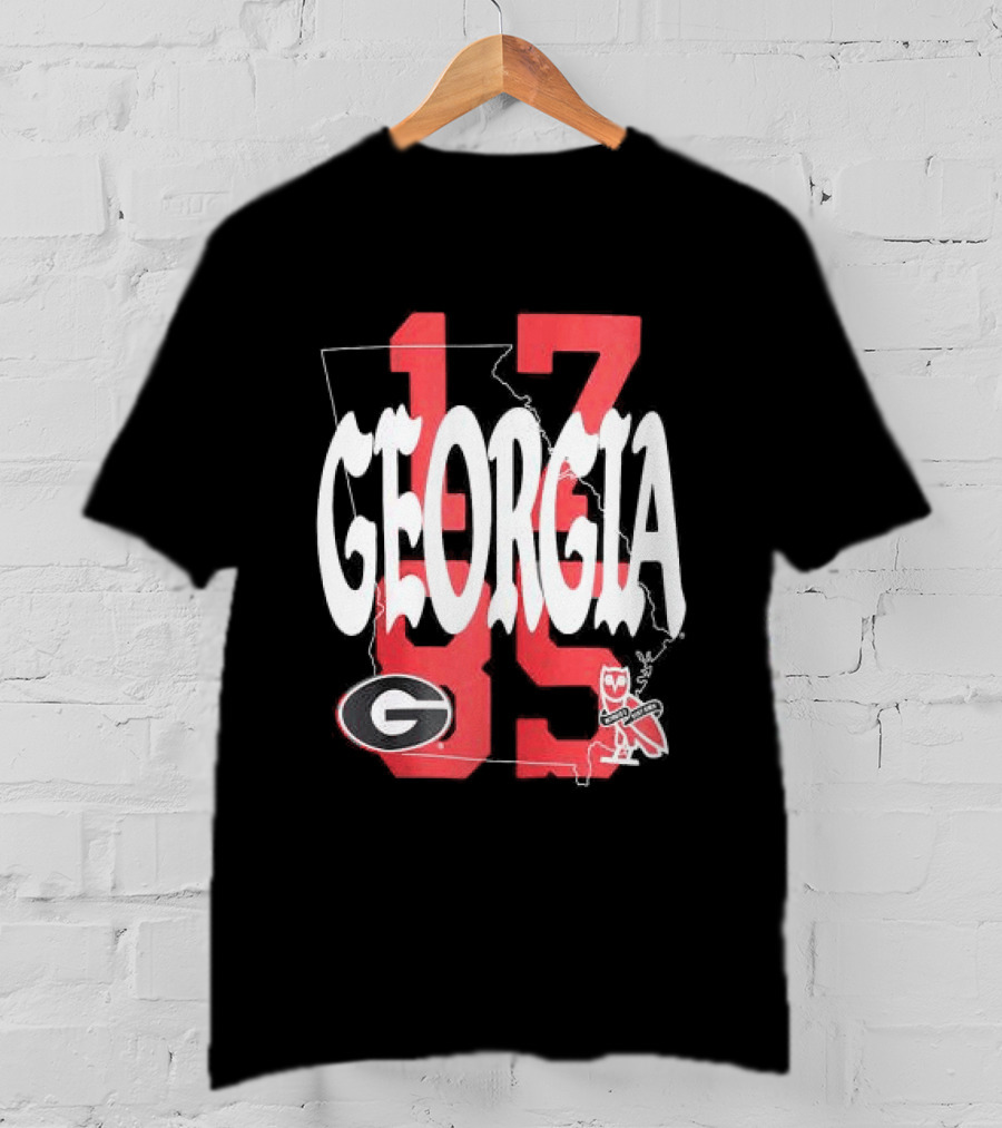 Georgia Bulldogs 13 Campus Store Ovo Black T-Shirt