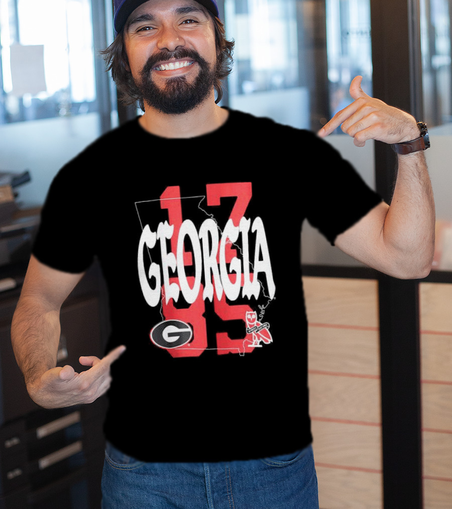 Georgia Bulldogs 13 Campus Store Ovo Black T-Shirt