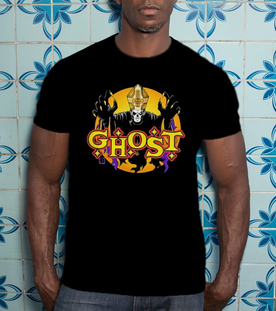 Ghost Band Spirit Halloween Collaboration Skull And Cross T-Shirt