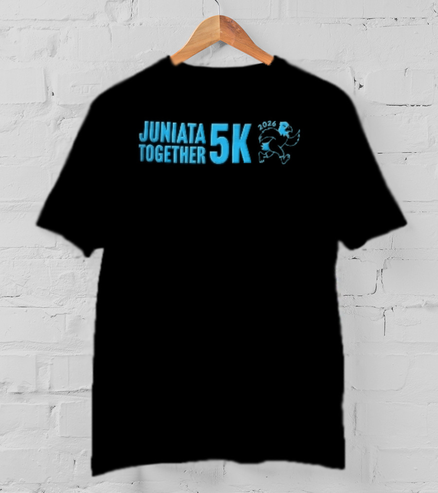 Juniata Together 5k 2026 Cartoon Running Eagle T-Shirt