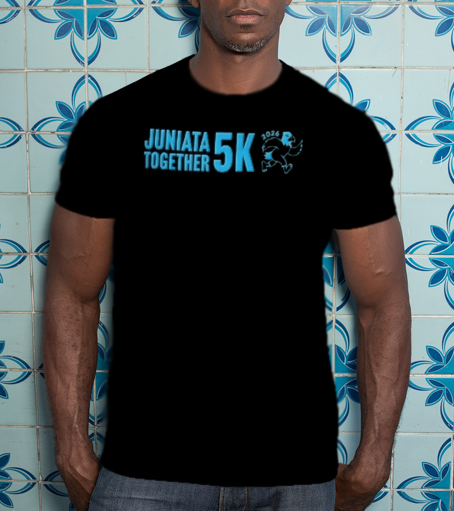 Juniata Together 5k 2026 Cartoon Running Eagle T-Shirt