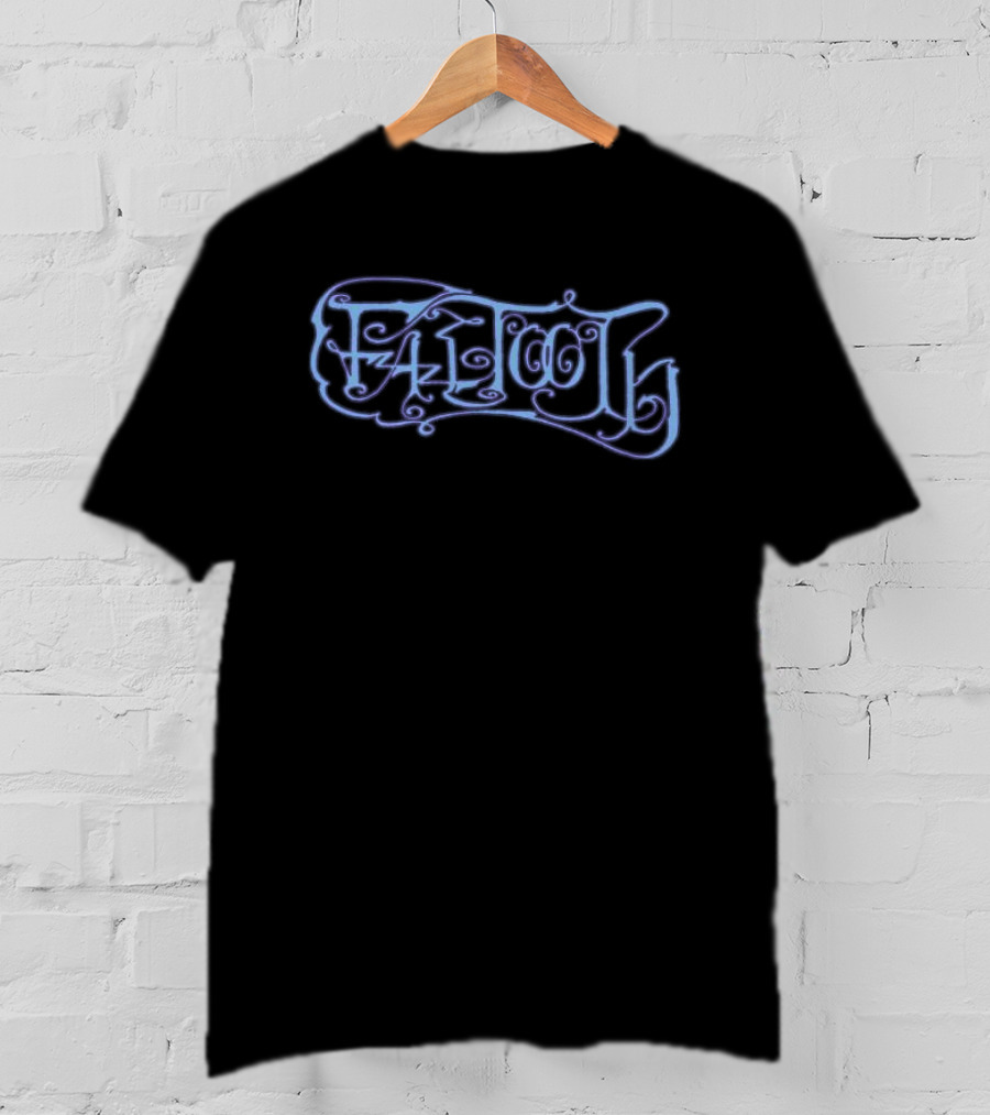 Just Store Faetooth Cropped Purple Calligraphic T-Shirt