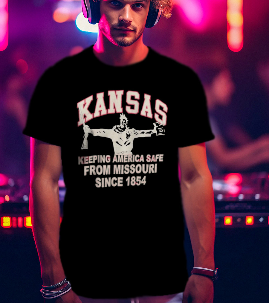 Kansas Keeping America Safe From Missouri Since 1854 Wizard Of Oz T-Shirt