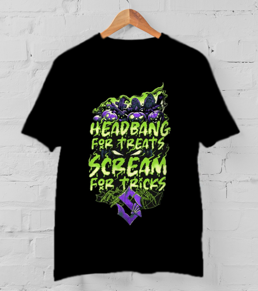 Sabaton Store Headbang For Treats Scream For Tricks Halloween T-Shirt