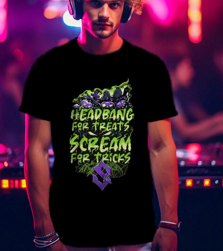Sabaton Store Headbang For Treats Scream For Tricks Halloween T-Shirt