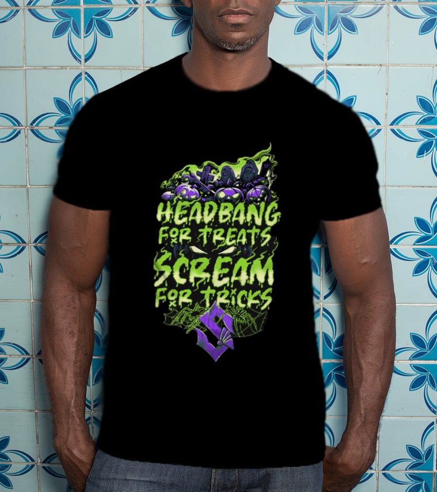 Sabaton Store Headbang For Treats Scream For Tricks Halloween T-Shirt