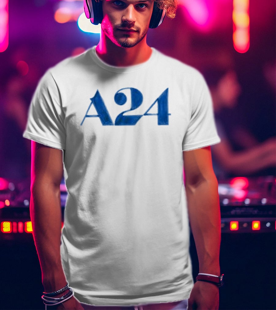 A24 Blue Watercolor Texture T-Shirt