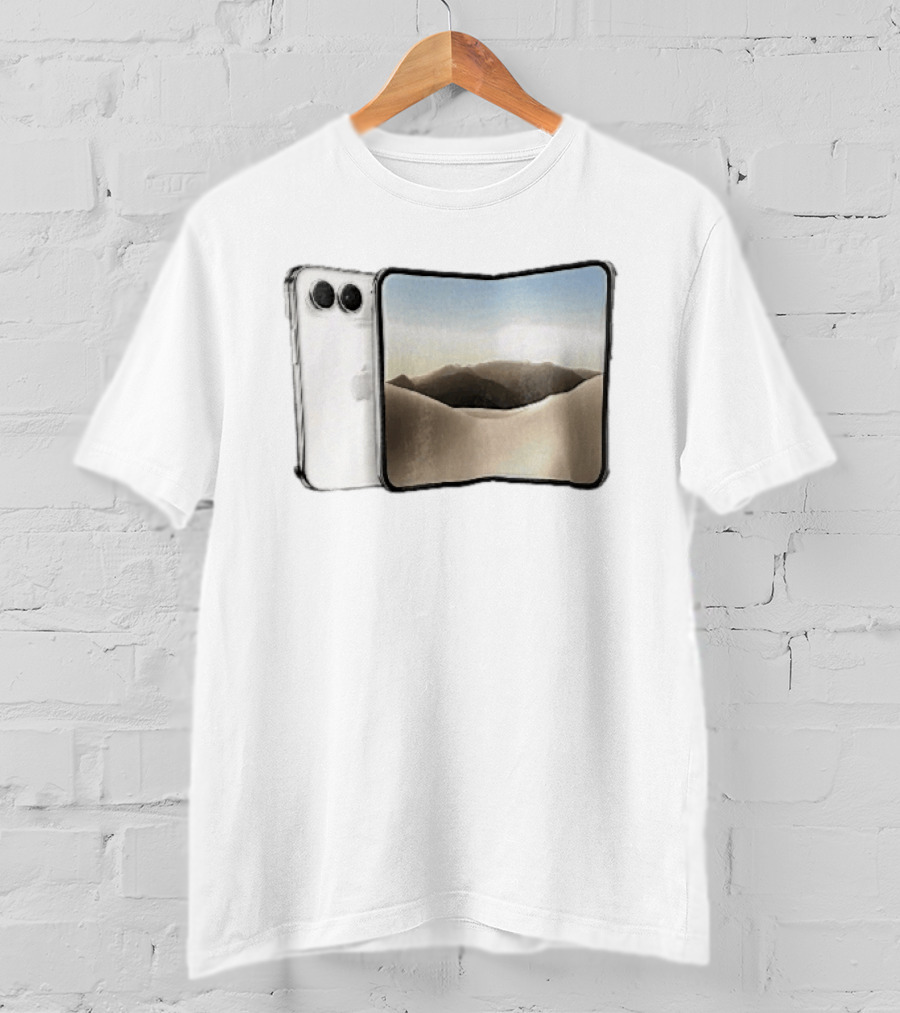 Apple Foldable Smartphone Concept Desert Landscape Screen T-Shirt