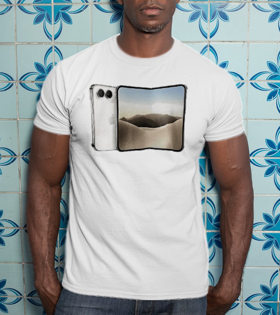 Apple Foldable Smartphone Concept Desert Landscape Screen T-Shirt