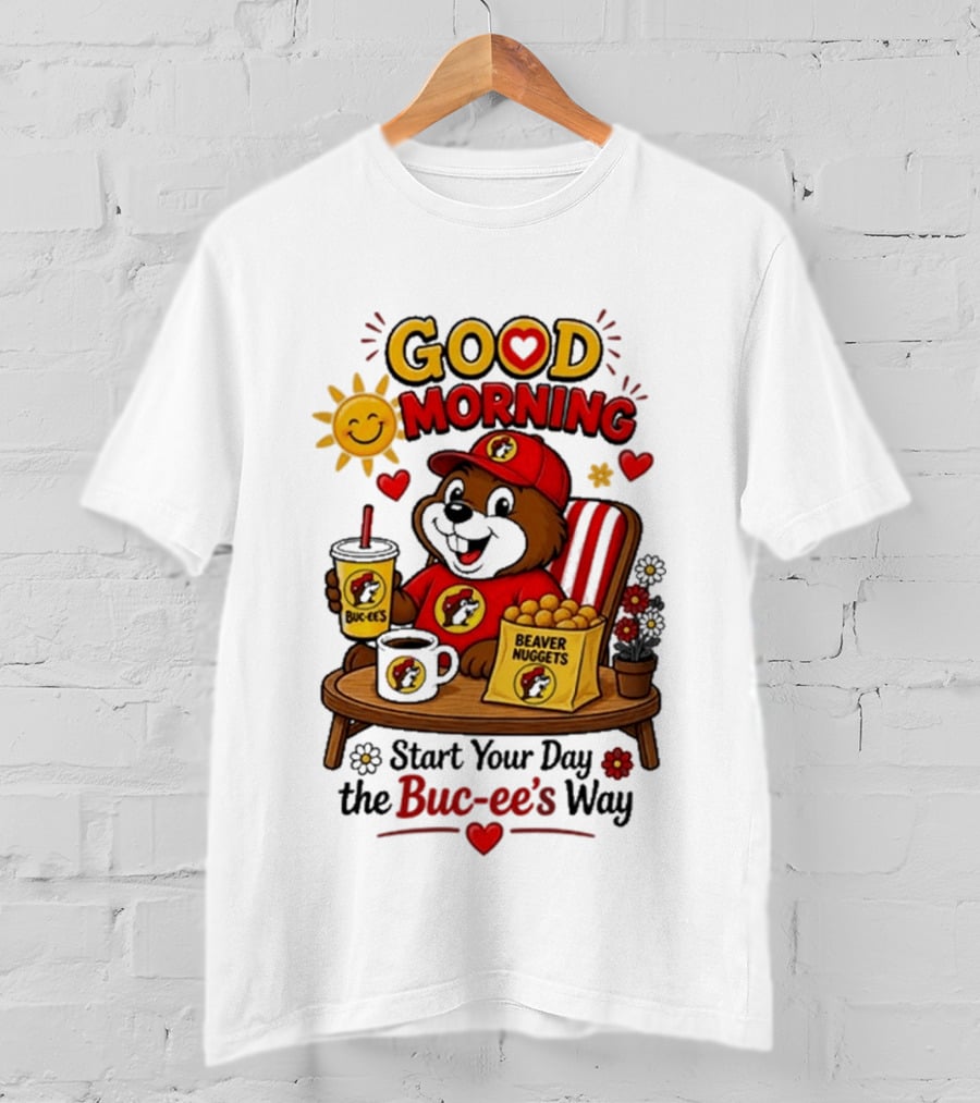 Good Morning Beaver Nuggets Buc Ee's Start Your Day The Buc Ee's Way T-Shirt