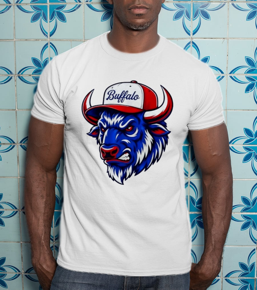 Buffalo Bison Bull Hat Sports T-Shirt