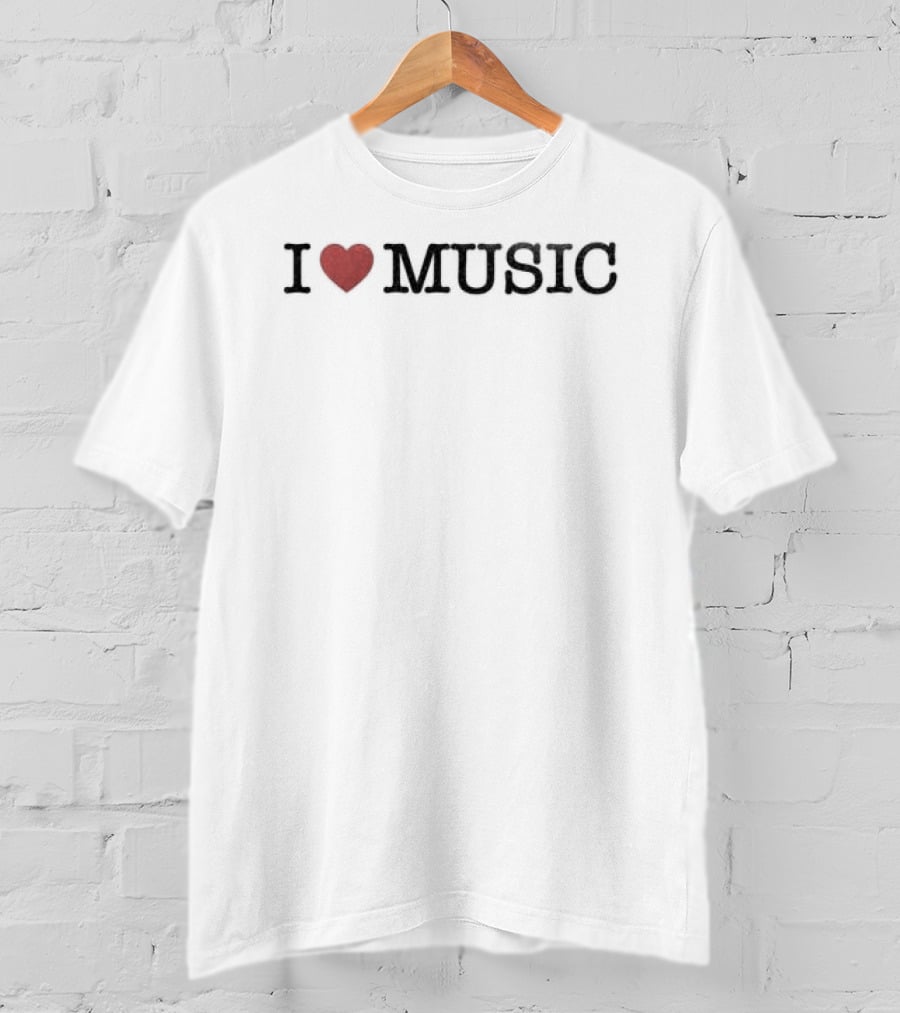 Charli XCX Store I Love Music Heart Design Merchandise T-Shirt