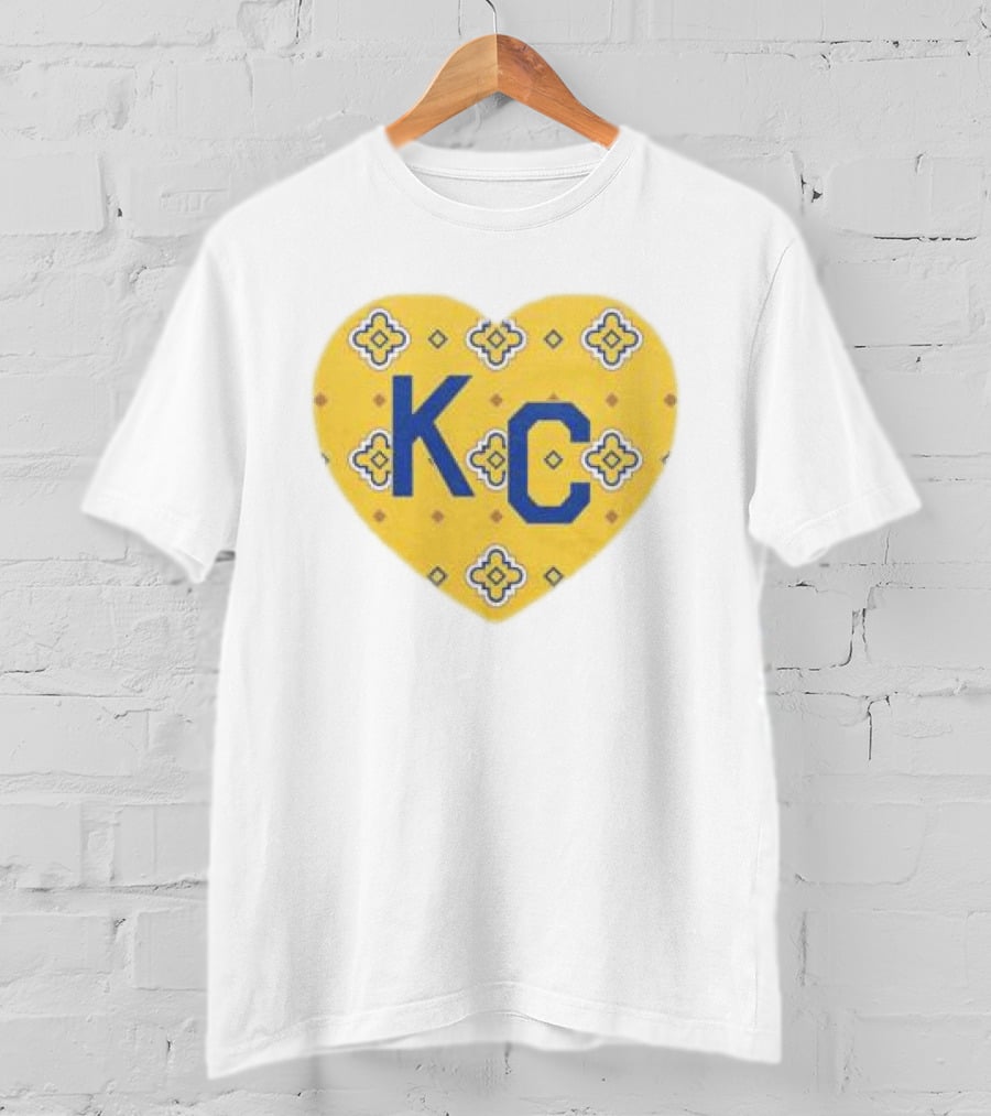 Charlie Hustle KC Heart Plaza Fair Mosaic White T-Shirt