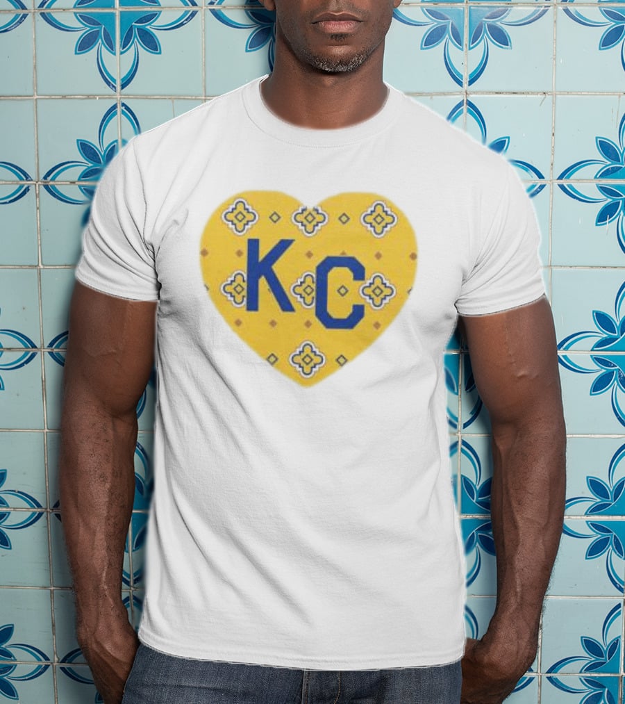Charlie Hustle KC Heart Plaza Fair Mosaic White T-Shirt