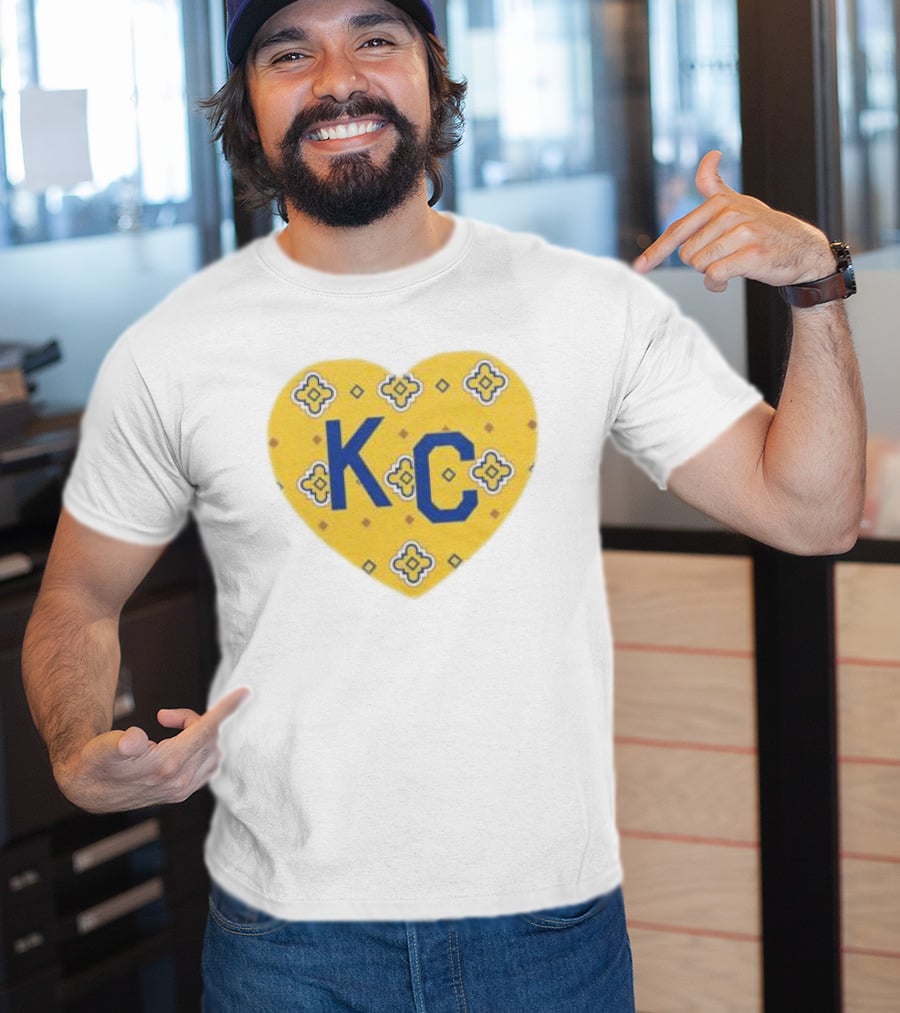 Charlie Hustle KC Heart Plaza Fair Mosaic White T-Shirt